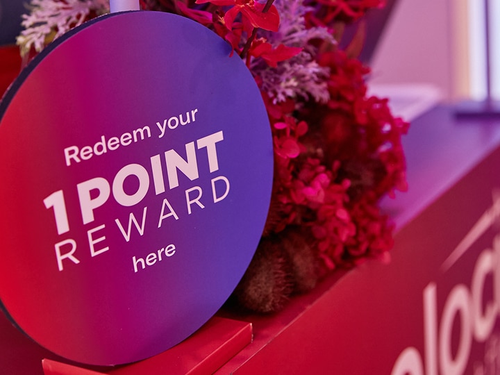Velocity 1 Point Rewards event pop up stall