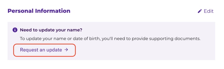 Example image of banner to change member name