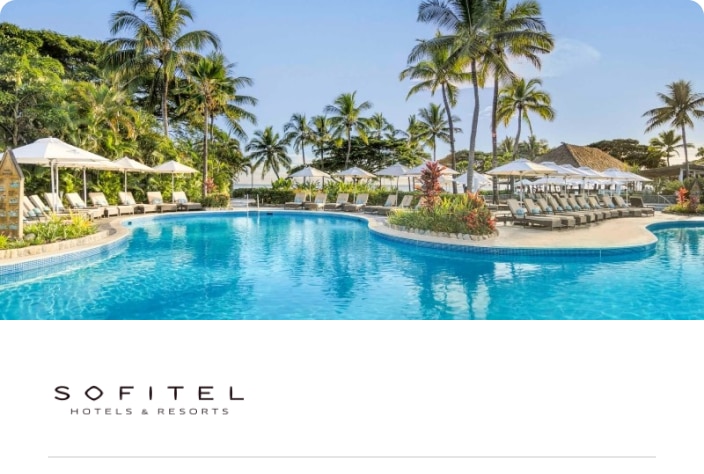 Image of the pool area at the Sofitel Fiji Resort and Spa