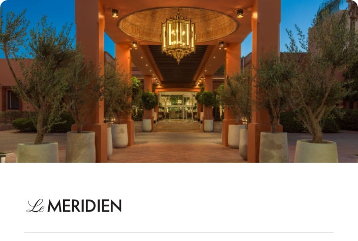 Image of the front entranceway of Le Méridien N'Fis, Morocco