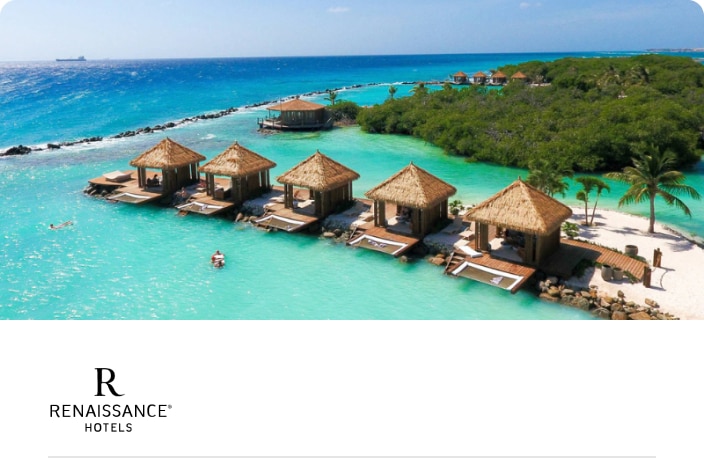 Image of an overhead shot of the Renaissance Wind Creek Aruba Resort