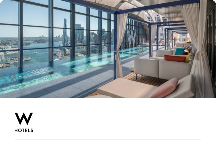 Image of a Hotel room at W Sydney overlooking Sydney Harbor