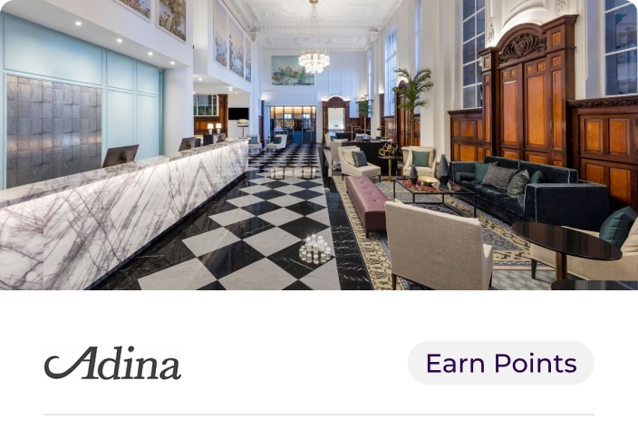 Image of the lobby at the Adina Brisbane