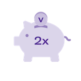 Illustration of a piggy bank with Velocity Points