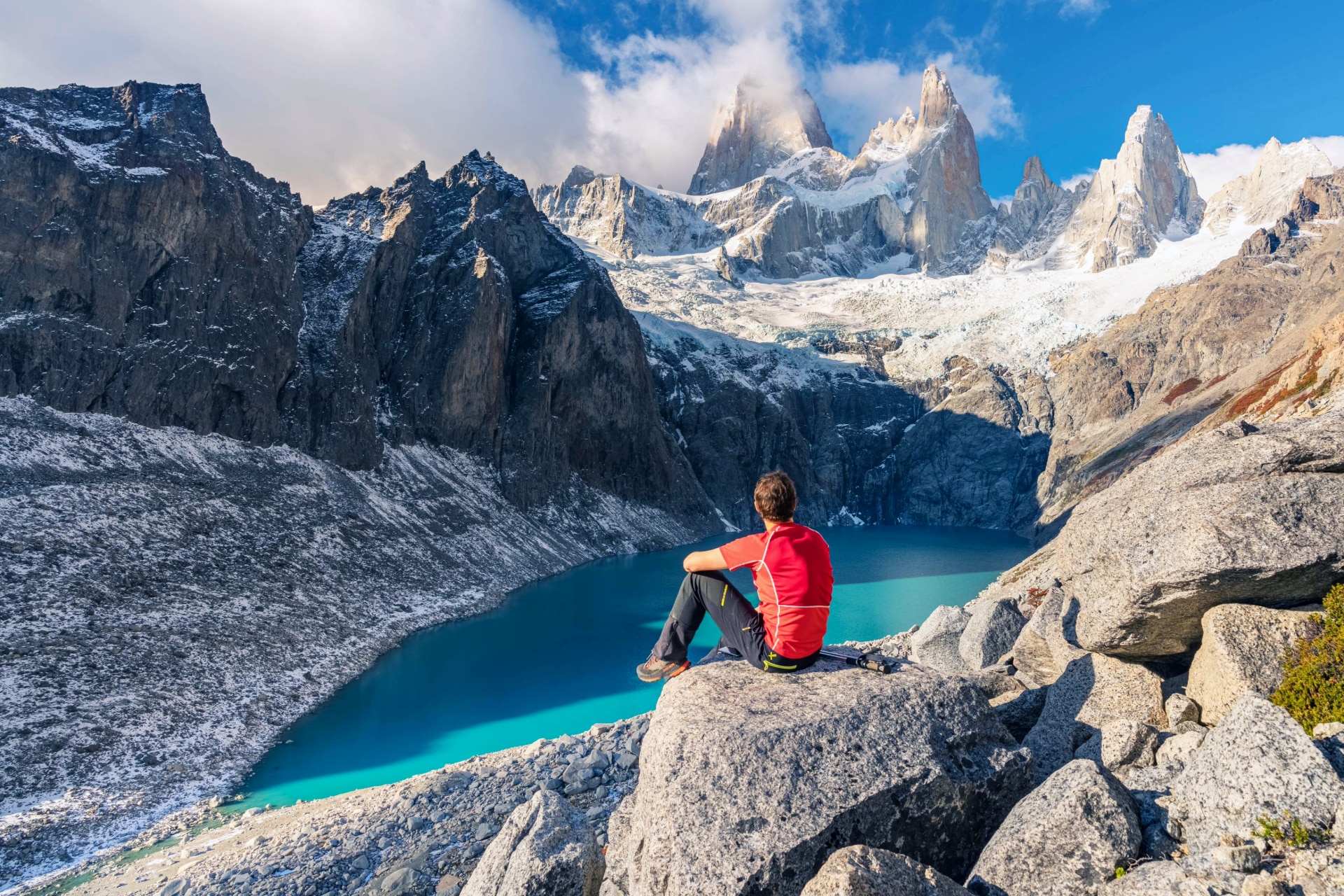 hiker in patagonia 