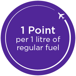 1 Point per litre of regular fuel