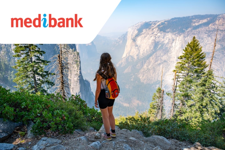 A person standing on a rock looking at a valley