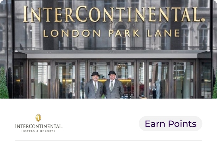 Image of two staff at the entranceway of InterContinental London Park Lane hotel