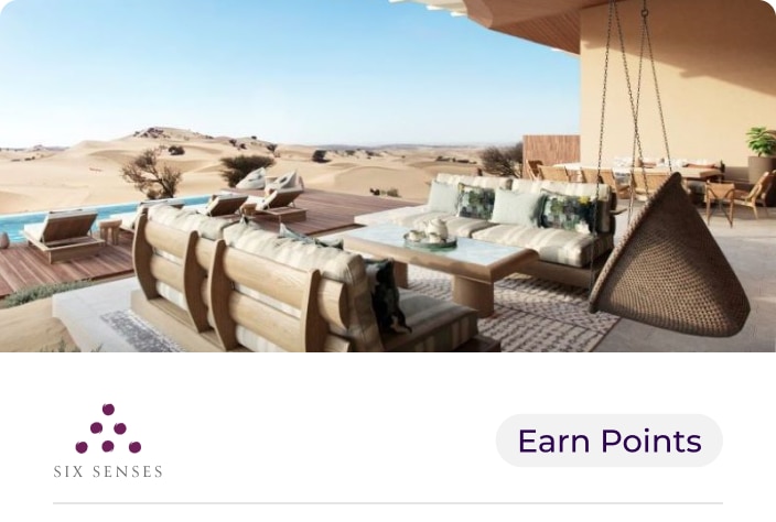 Image of lounges and a pool overlooking sand dunes at Six Sense Southern Dunes, The Red Sea