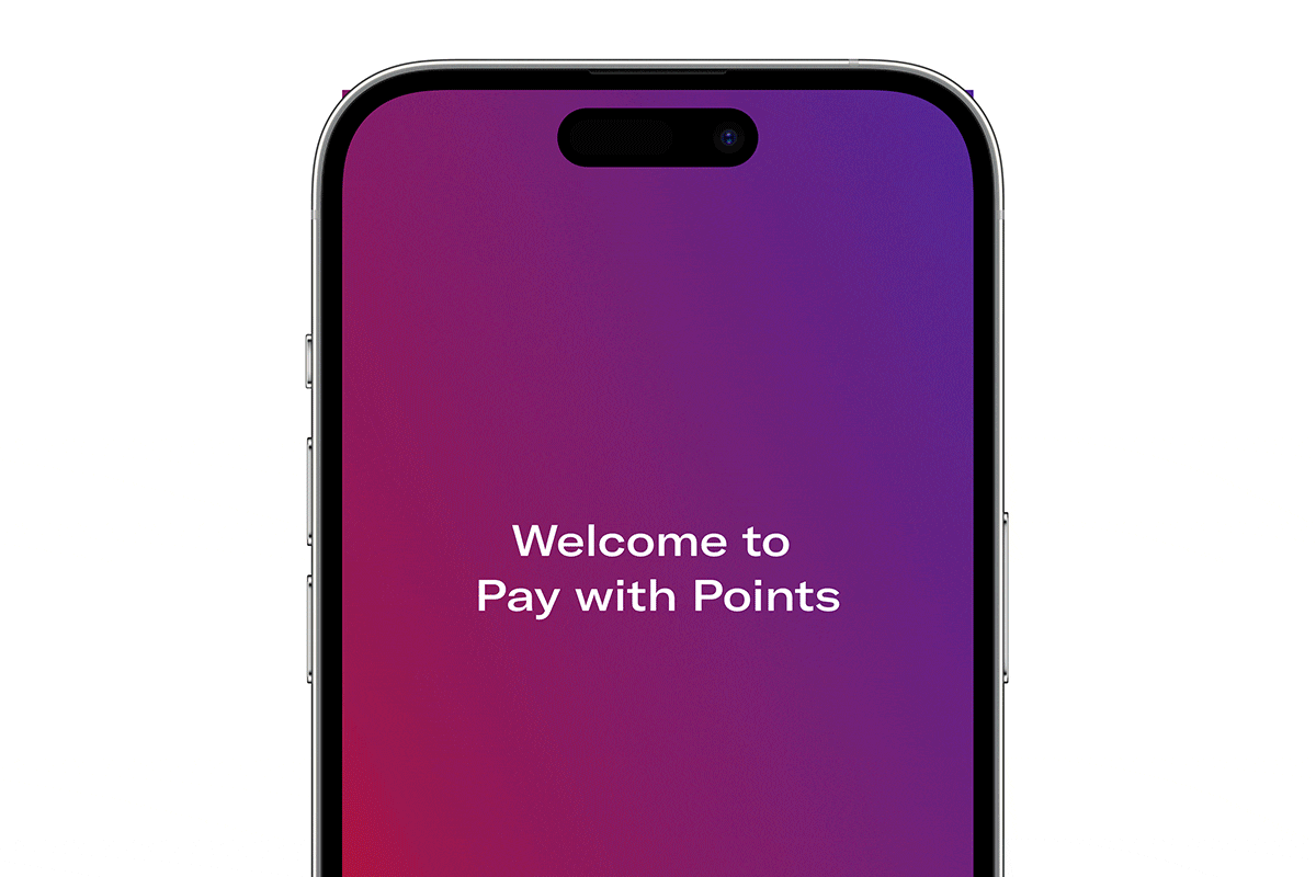 GIF of Pay with Points on a phone