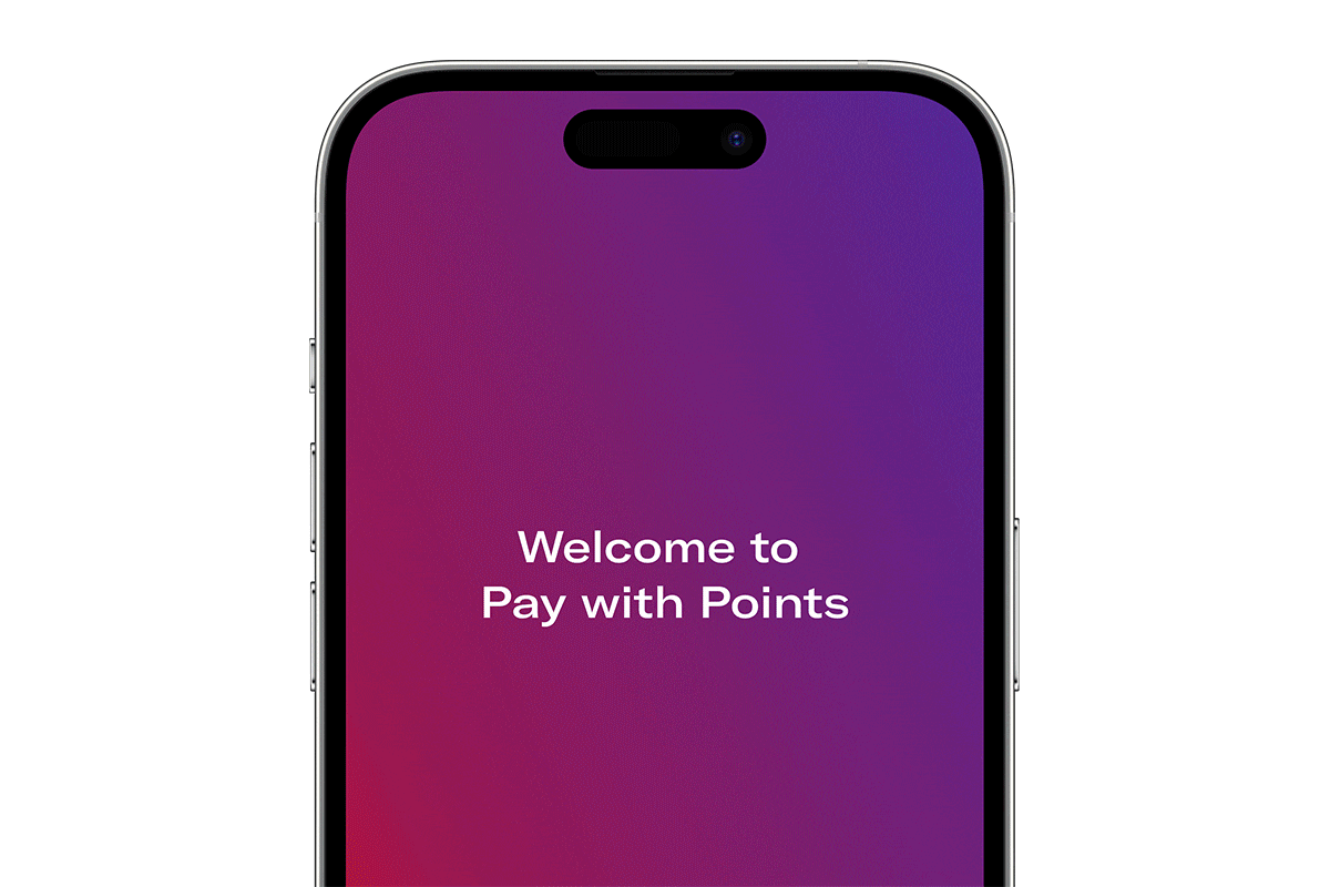 GIF of Pay with Points on a phone