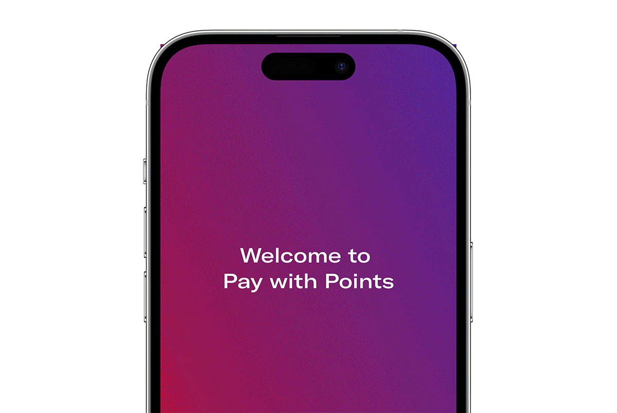 GIF of Pay with Points on a phone