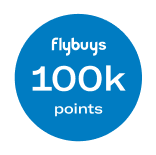 icon of 100,000 Flybuys Points