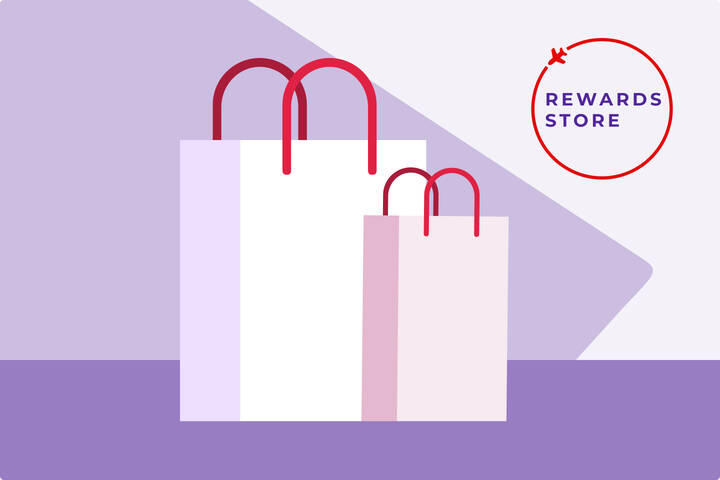 Shopping Bag Image with Velocity Rewards Store Logo