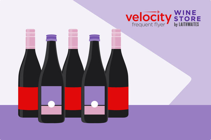 Wine Illustration with Velocity Wine Store Logo