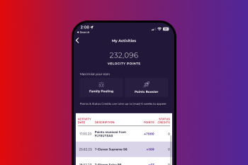 Check your Points activity via the Velocity App Feature Image