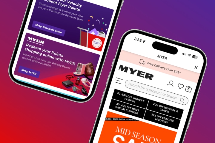Redeem with MYER Online via the Velocity App Feature Image