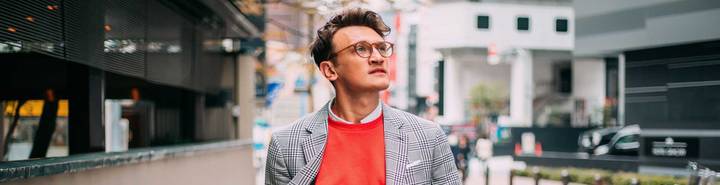 Business man wearing glasses