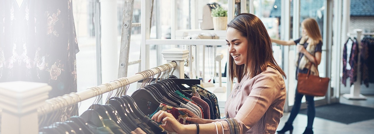 Person clothes shopping