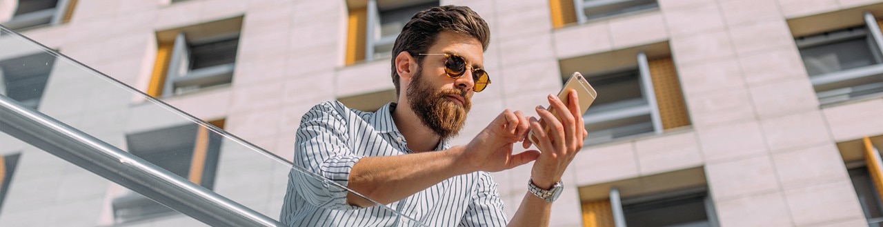 Man with iphone